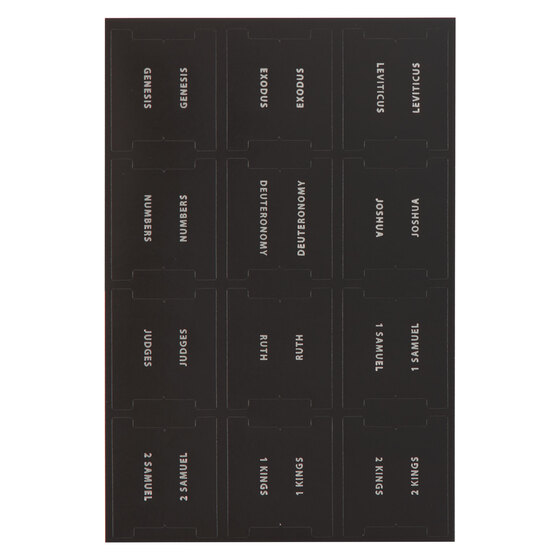 Black And Silver Bible Indexing Tabs
