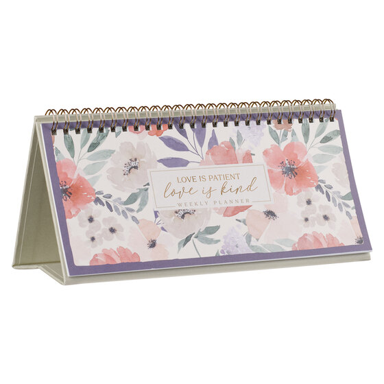 Love Is Kind Coral Poppy Undated Weekly Planner