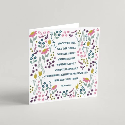 Whatever Is True Greeting Card & Envelope