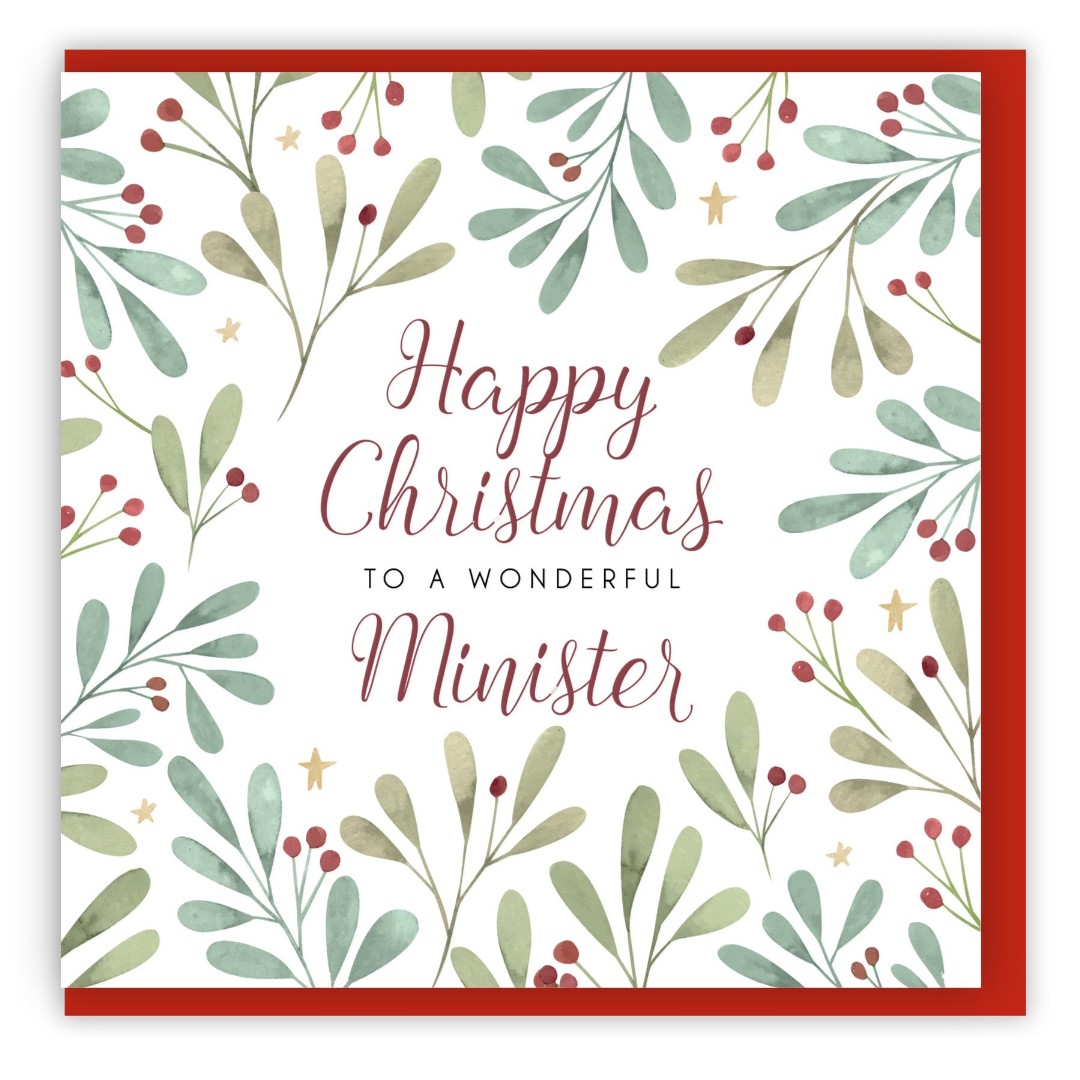 Happy Christmas To A Wonderful Minister Single Christmas Car
