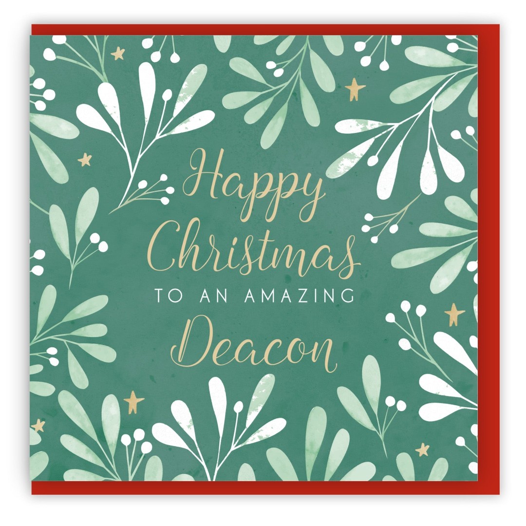 Happy Christmas To An Amazing Deacon Single Christmas Card