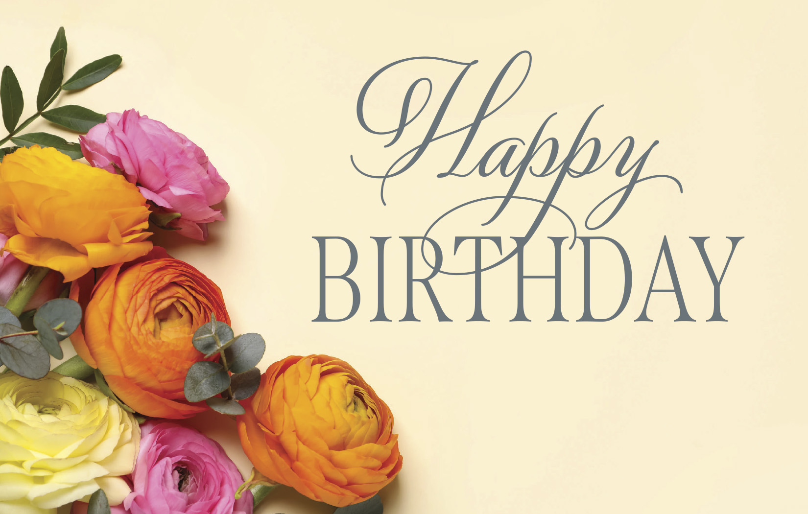 Birthday Postcard: Happy Birthday Flowers (Pack of 25)