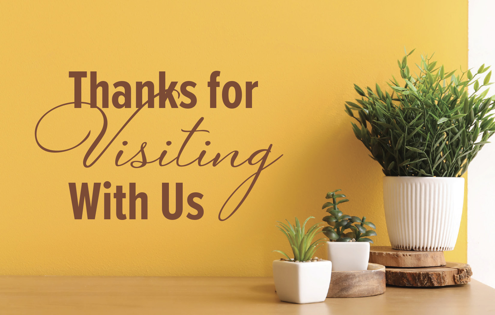 Visitor Postcard: Thanks for Visiting with Us (Pack of 25)