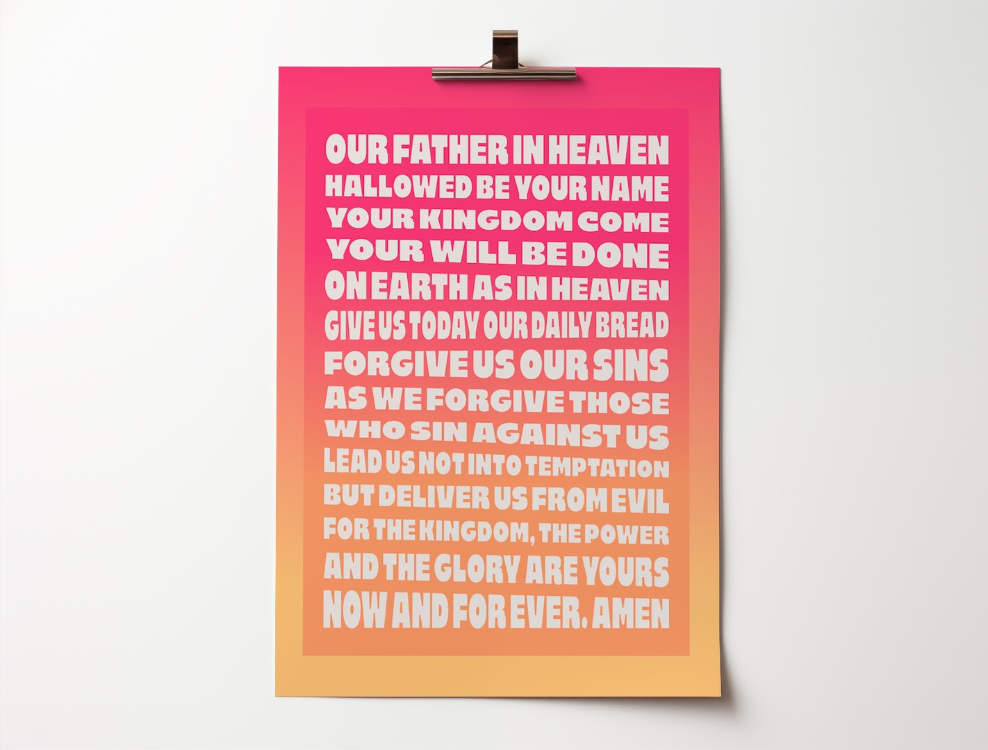 The Lord's Prayer A4 Print