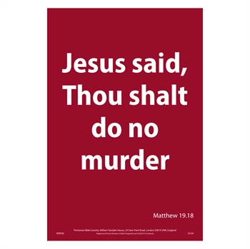 Waterproof Scripture Poster: Matthew 19:18