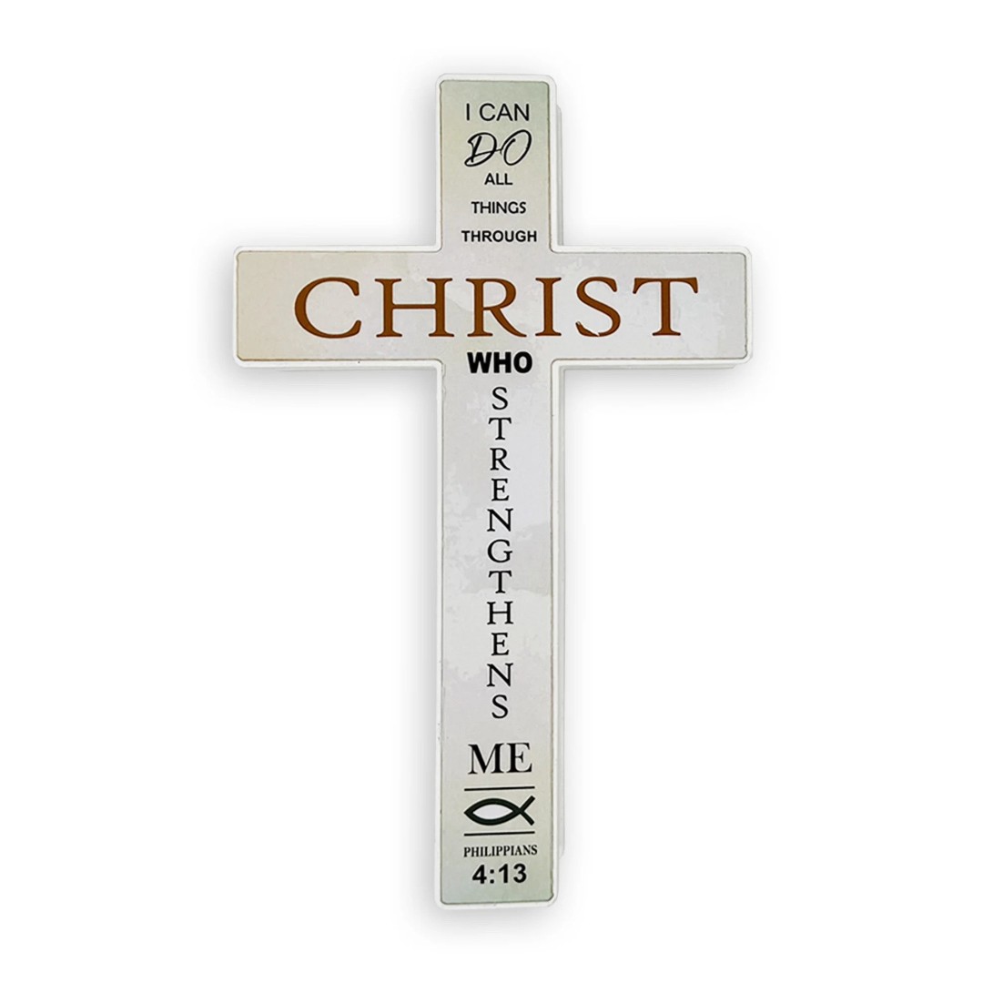 Large Standing Cross – I Can Do All Things Through Christ