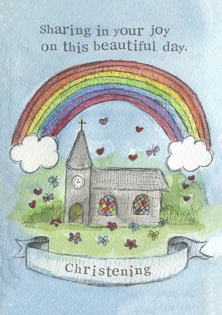 Christening Card Single Card Sharing In Your Joy