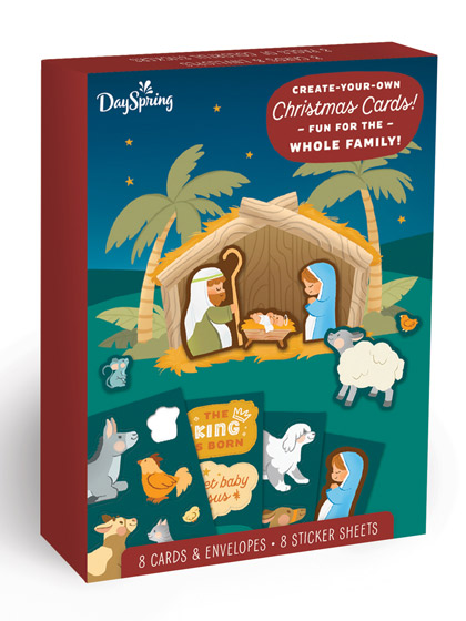 Nativity Sticker Card Box (8 cards)