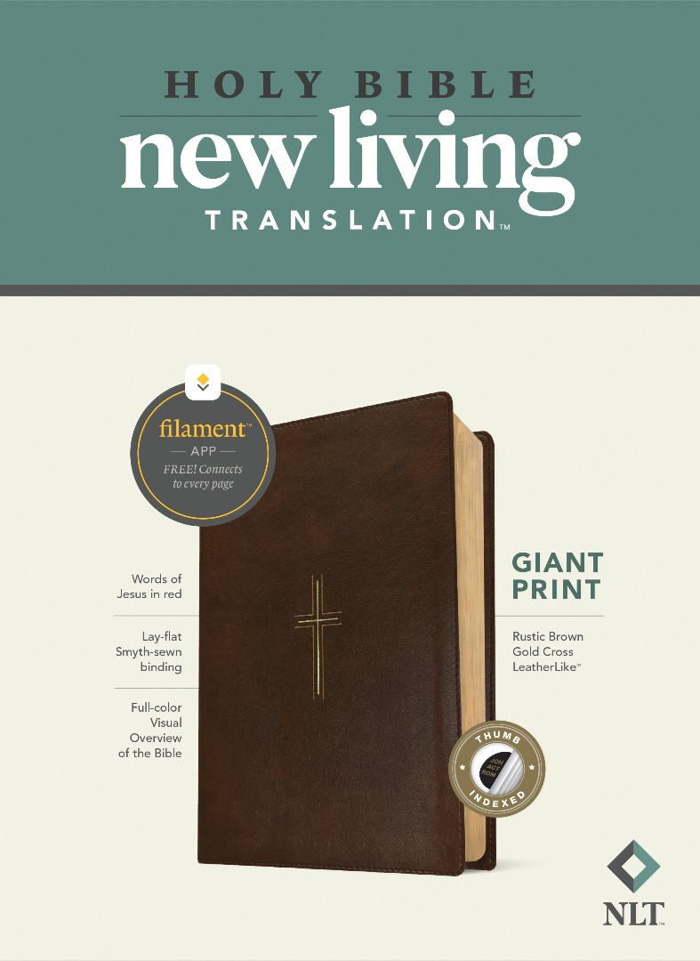 NLT Giant Print Bible, Filament Enabled, Rustic, Indexed