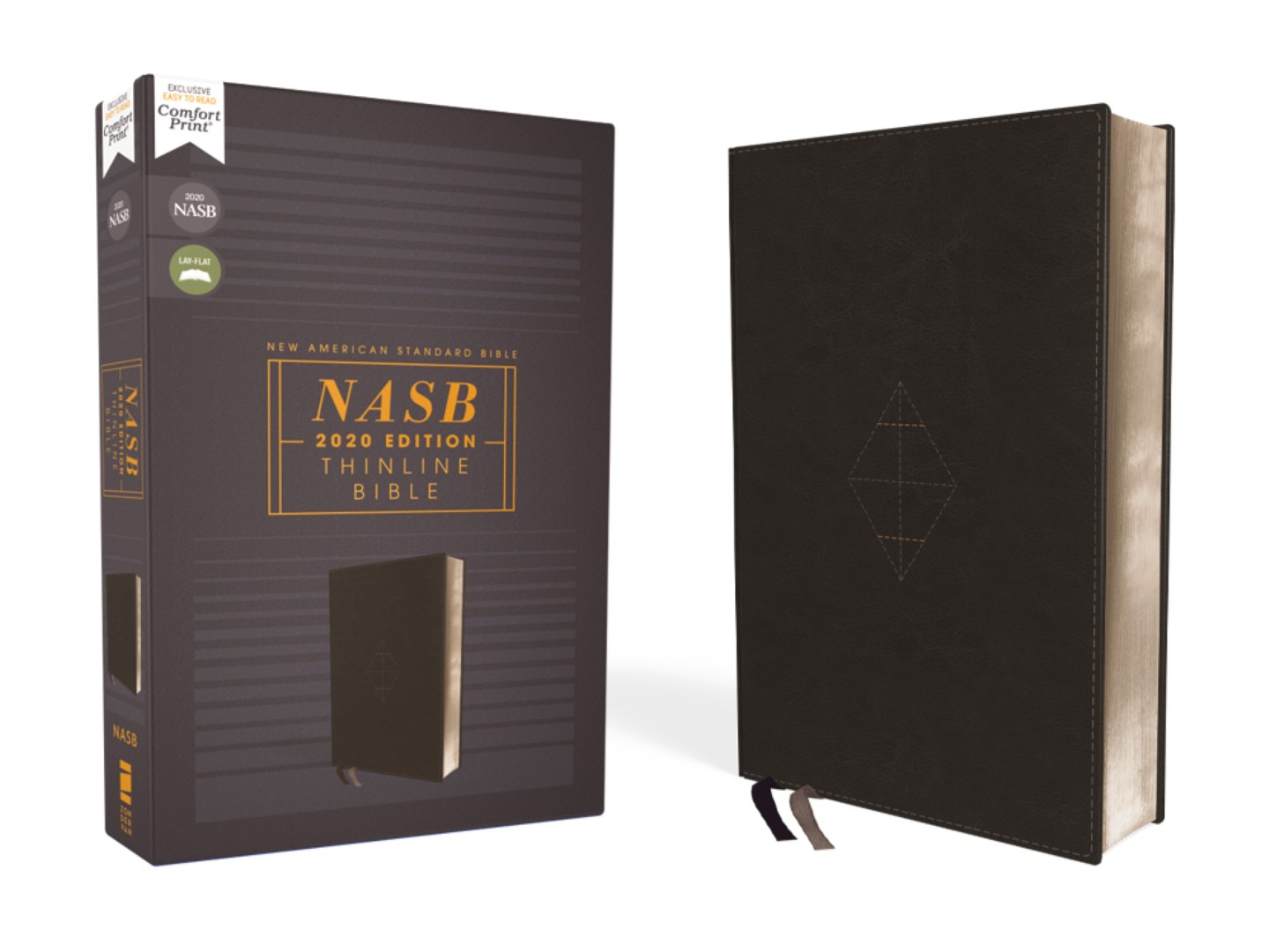 NASB Thinline Bible, Leathersoft, Black, Red Letter