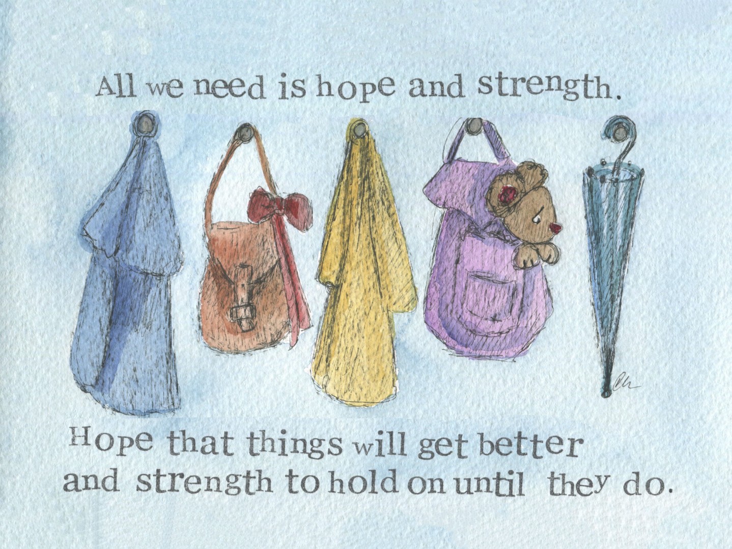 Hope And Strength Encourgement Print