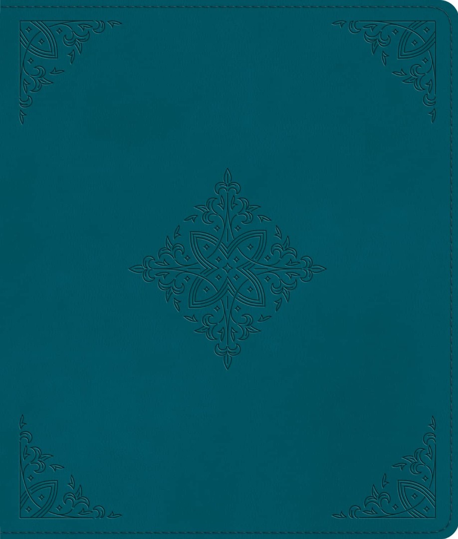 ESV Journaling Bible, Deep Teal, Fleur-De-Lis Design