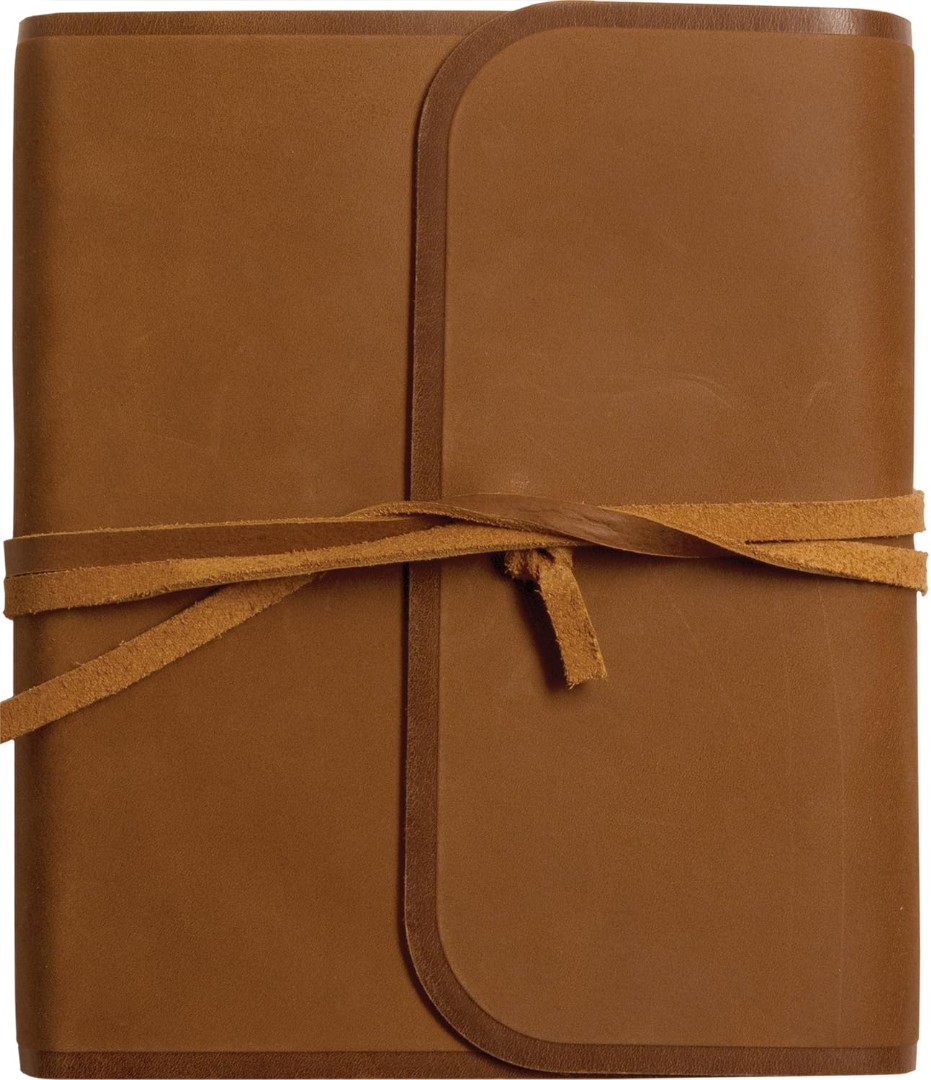 ESV Journaling Bible, Brown Natural Leather, Flap with Strap
