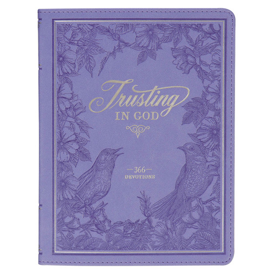 Trusting in God Lavender Faux Leather Devotional