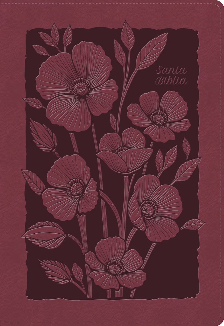 RVR 1960 Biblia Para Regalos Y Premios, Rubí  Floral