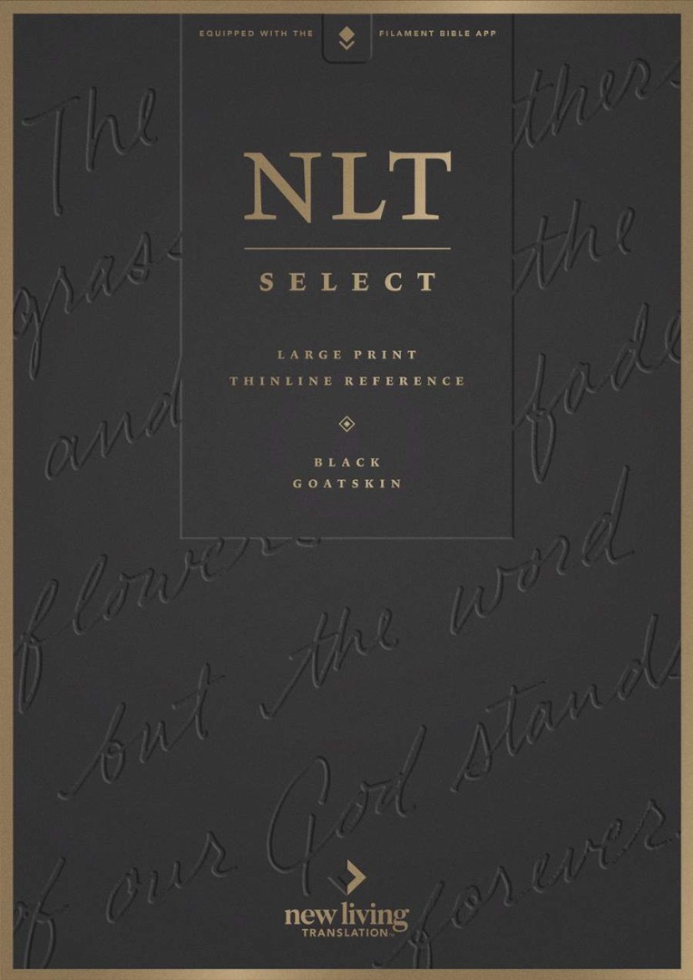 NLT Select Large Print Thinline Reference Bible, Black