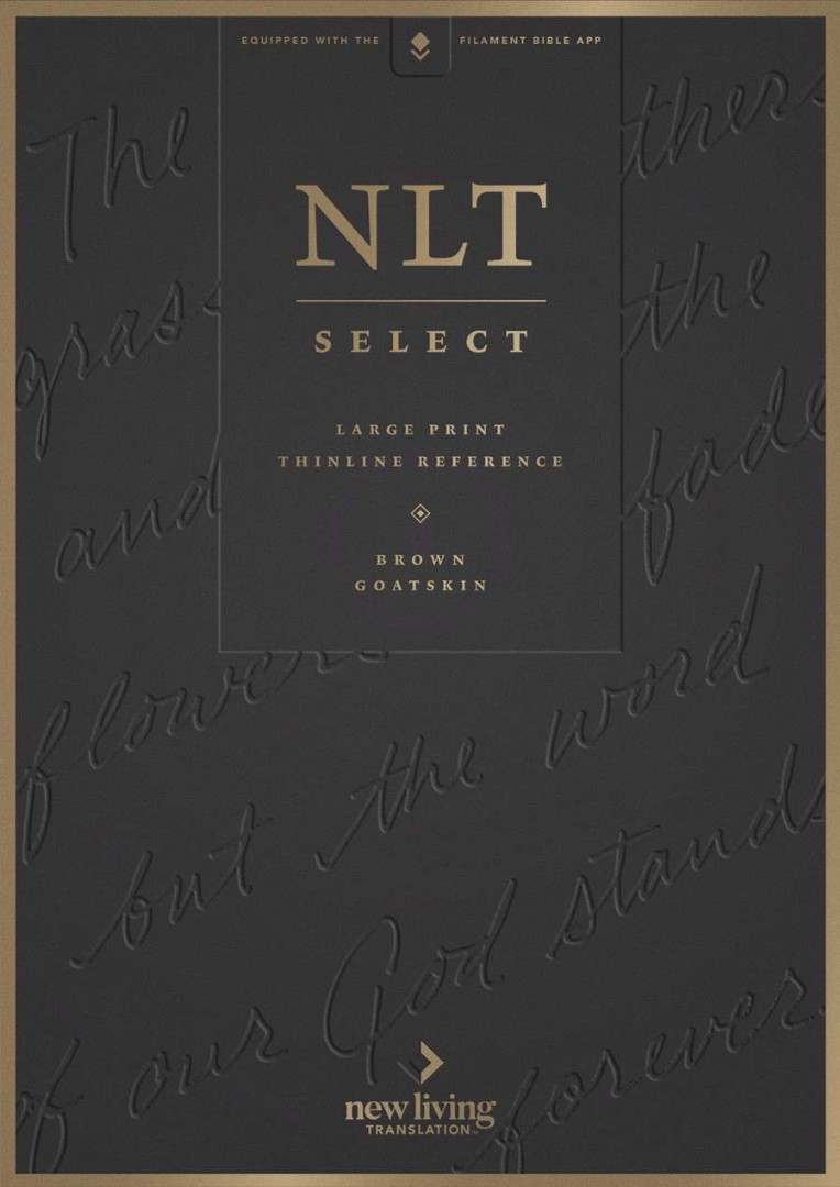 NLT Select Large Print Thinline Reference Bible, Brown