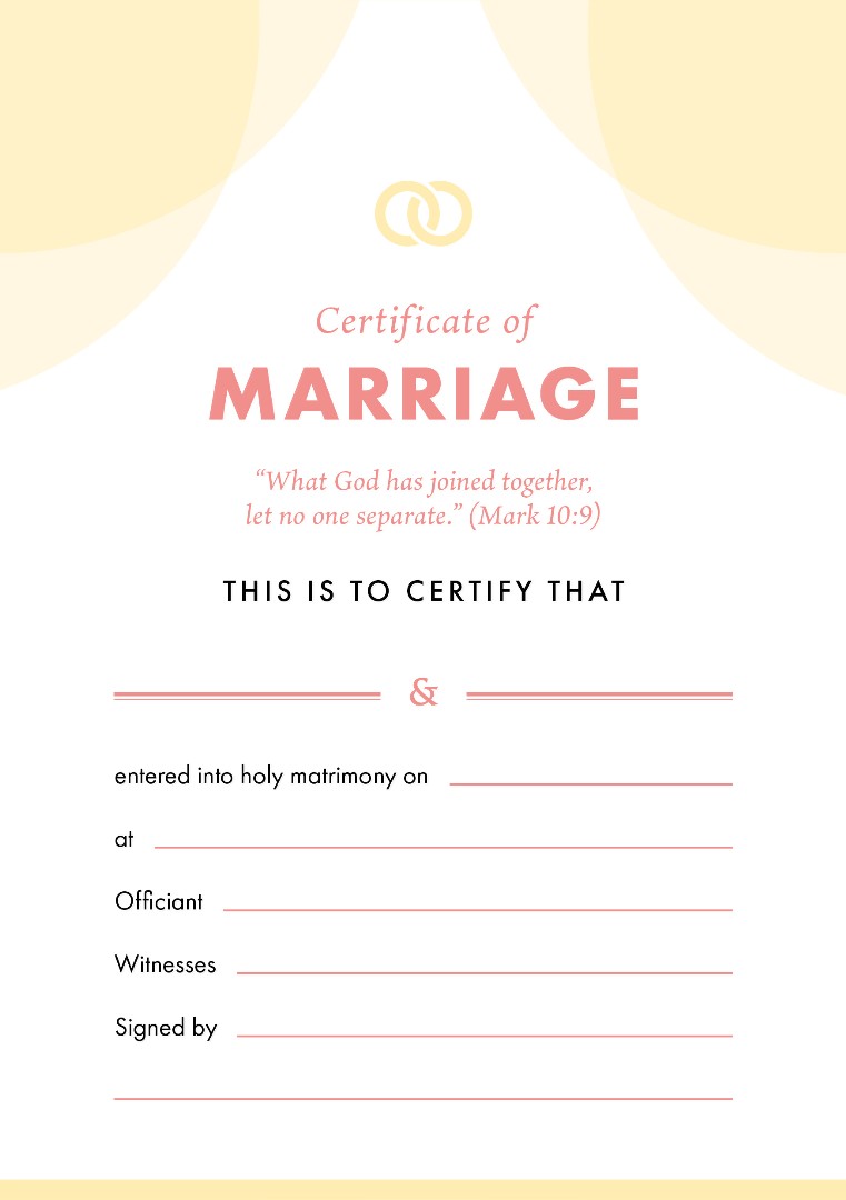 ETC Marriage Certificate A5 Portrait (pack of 10)