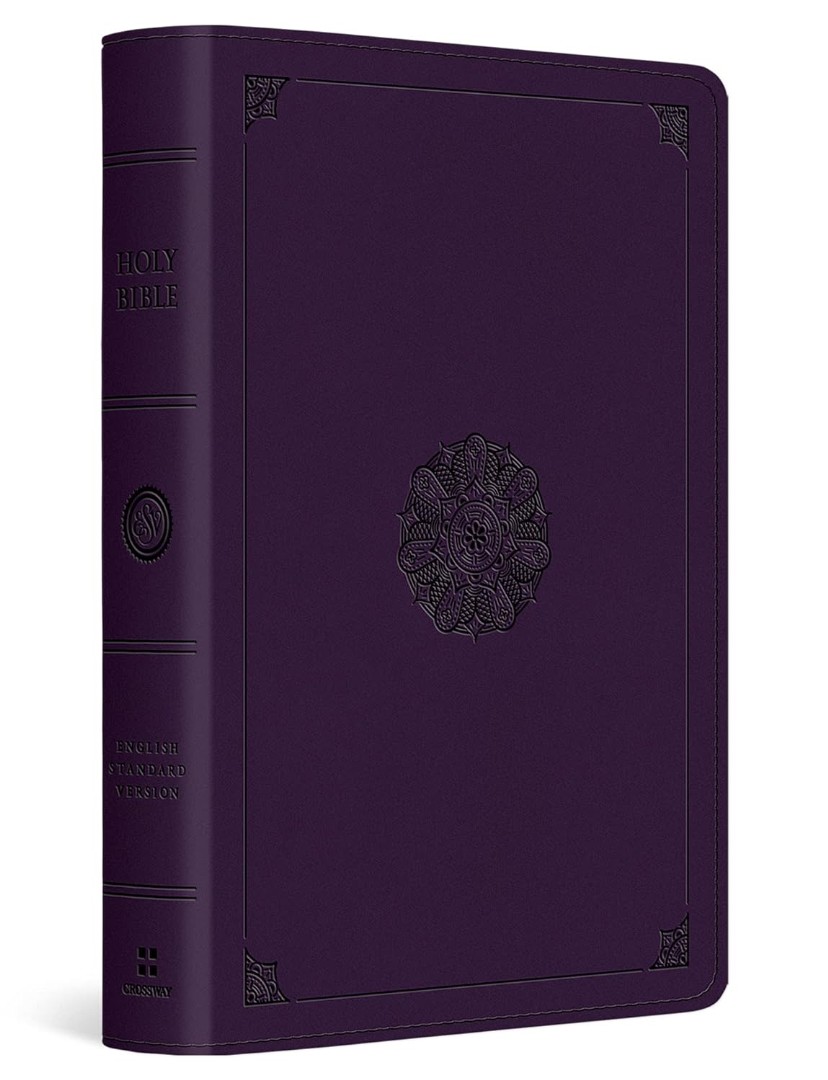 ESV Large Print Bible, Trutone, Lavender, Emblem Design