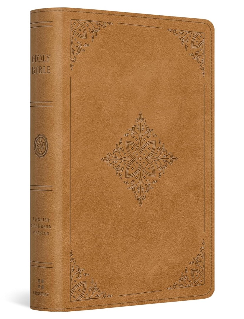 ESV Large Print Bible, Trutone, Nubuck Caramel