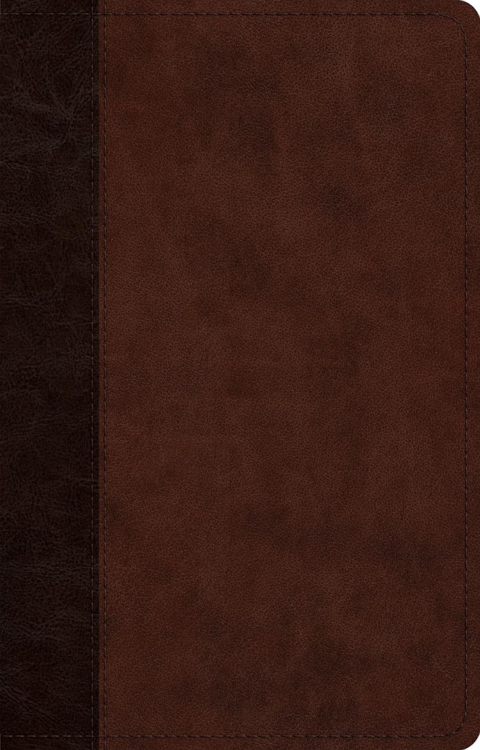 ESV Large Print Thinline Reference Bible, Brown/Walnut
