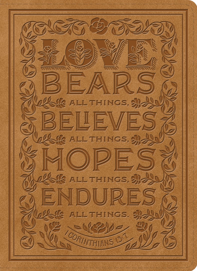 ESV Single Column Journaling Bible, Trutone, Nubuck Caramel