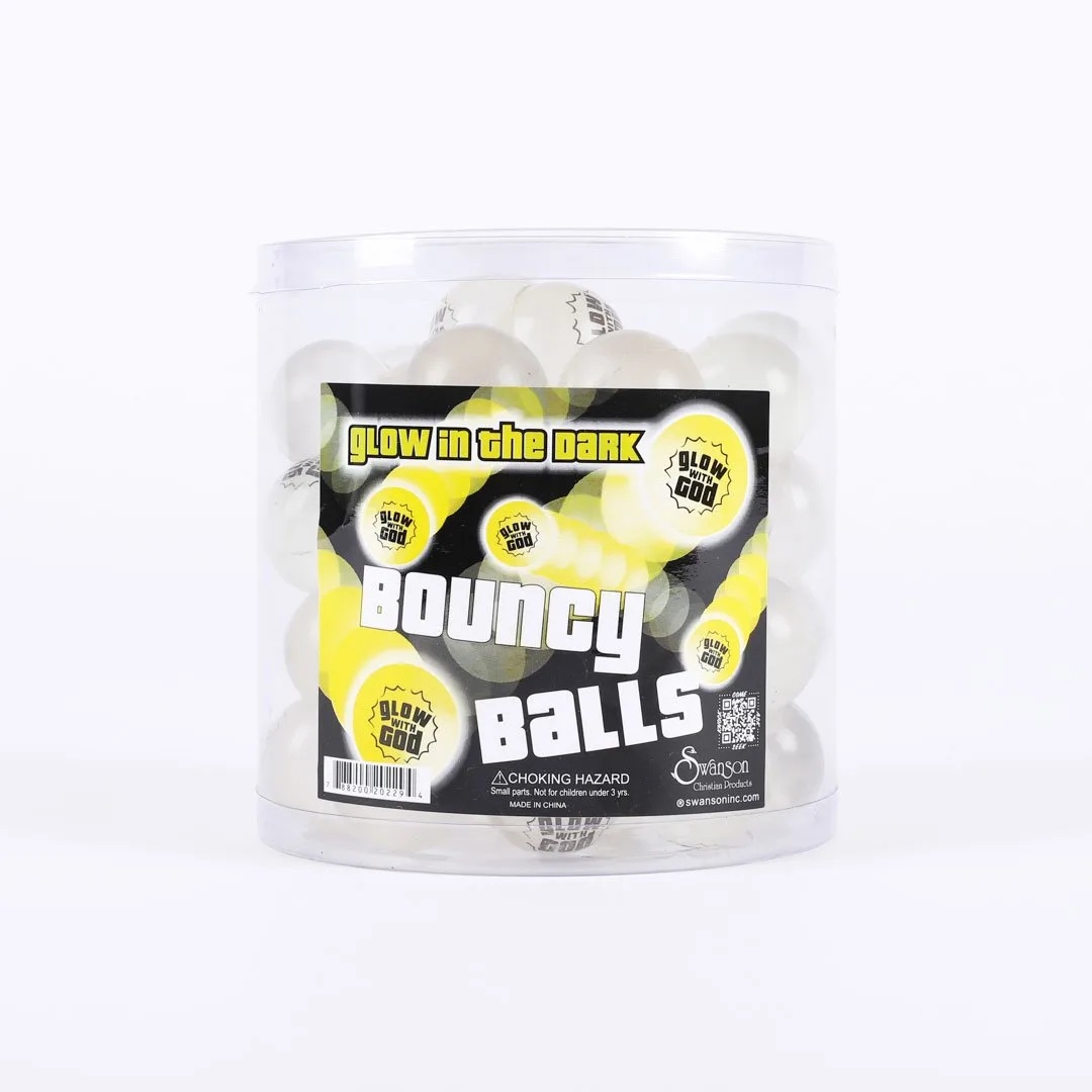 Glow With God Bounce Balls - Glow in the Dark (Pack of 48)