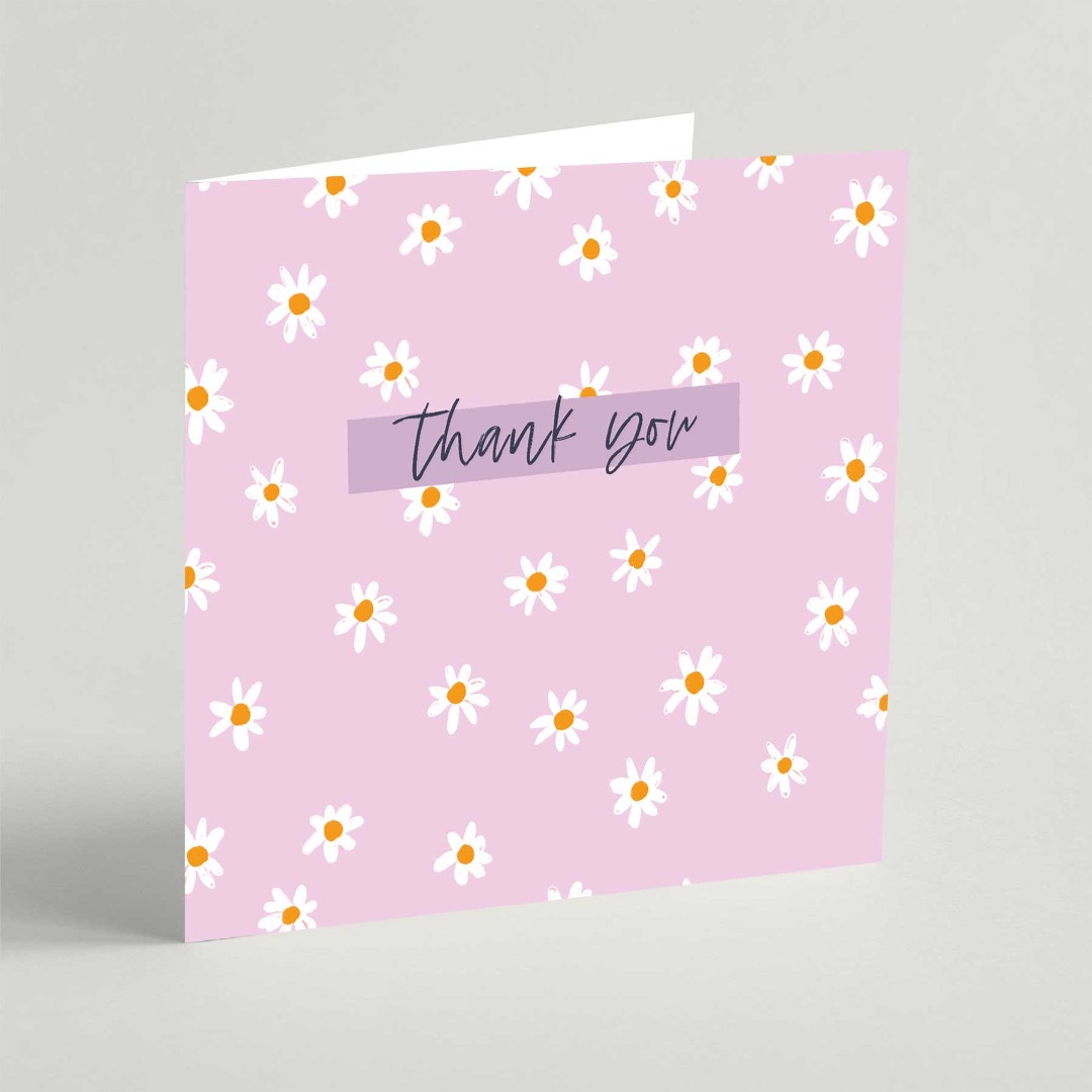 Thank You Daisy Square Card