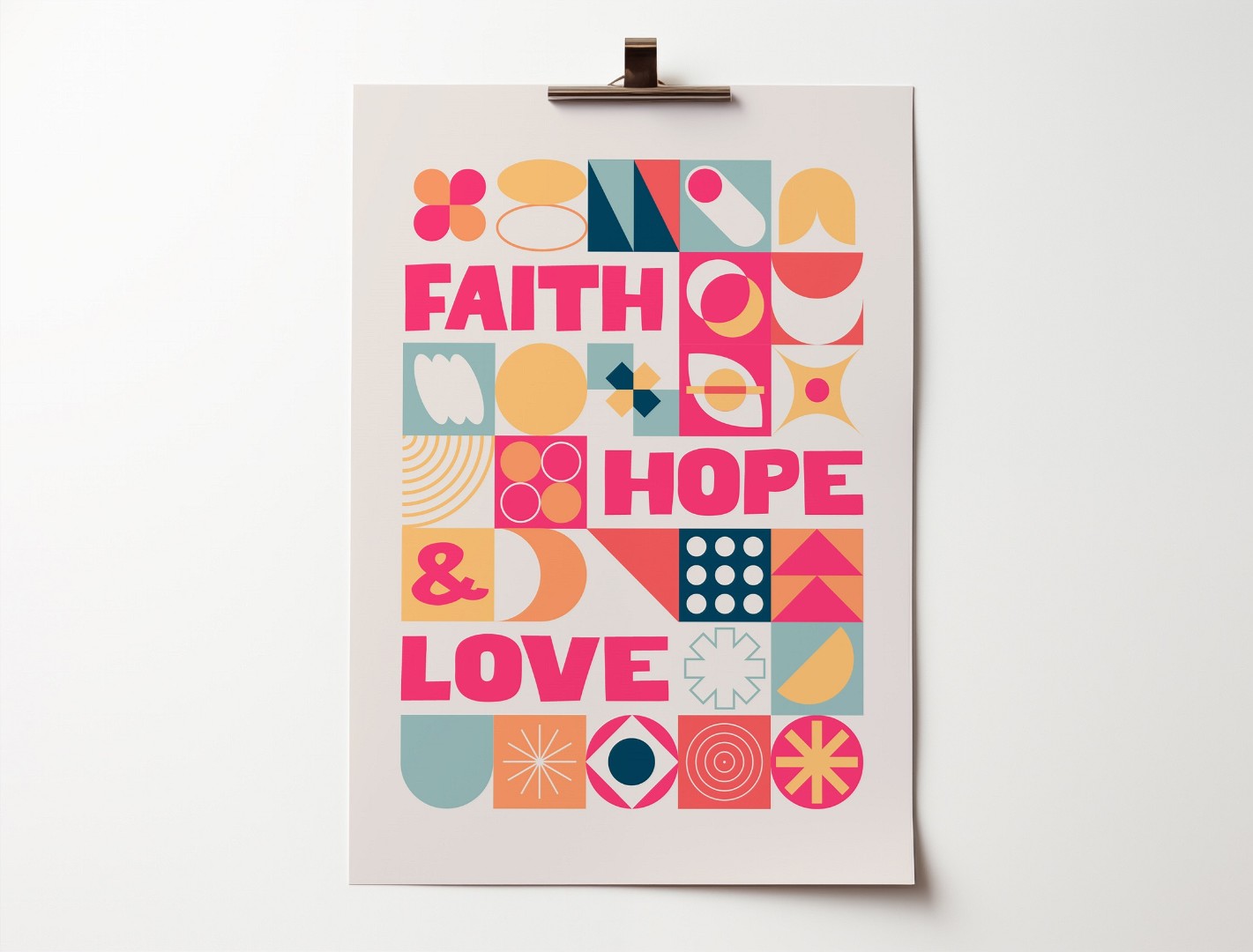 Faith Hope And Love A3 Poster