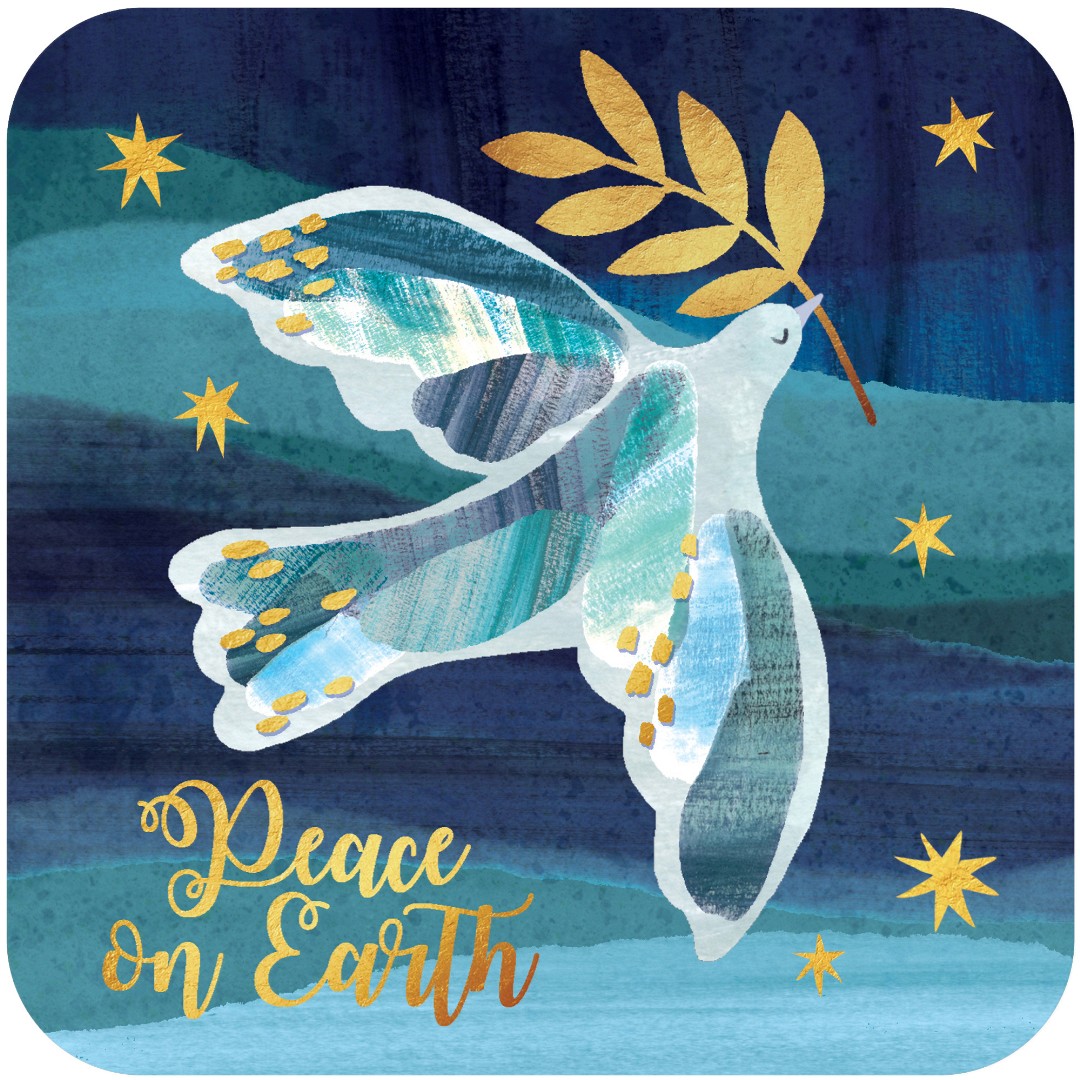 Dove Of Peace Christmas Coaster