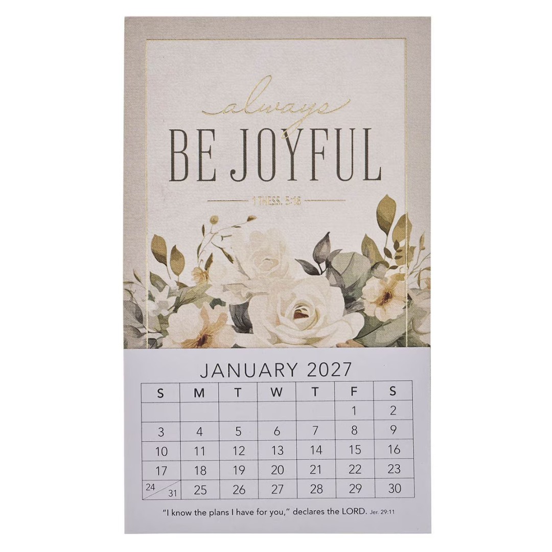2027 Mini Magnet Calendar: Be Joyful