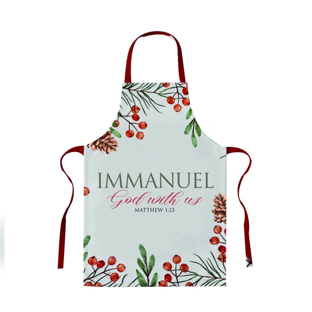 Immanuel God With Us Apron - 100% Cotton