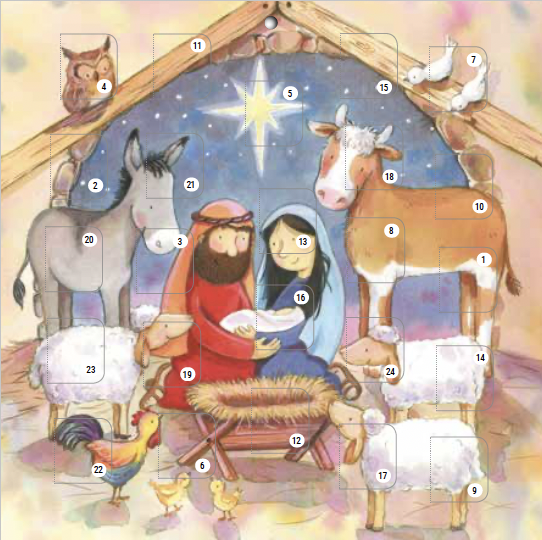 Advent Calendar Square: In A Stable