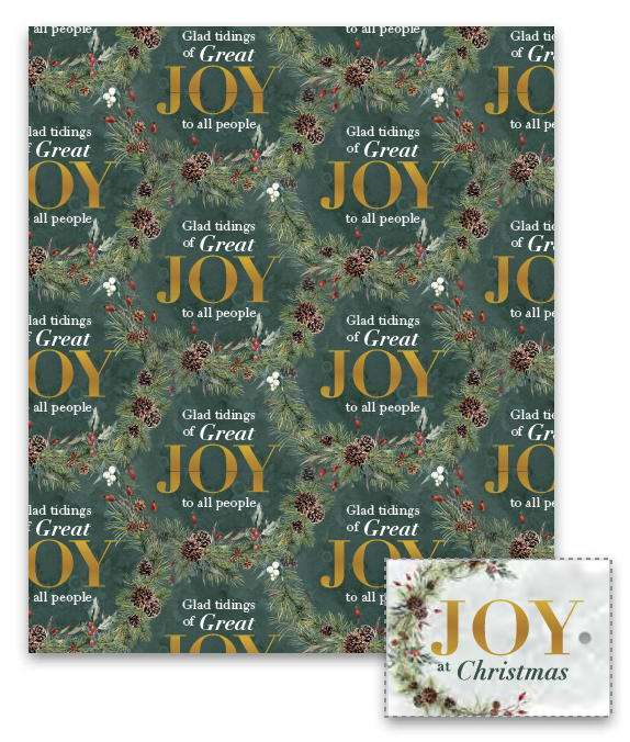 Gift Wrap: Joy (4 Pack)
