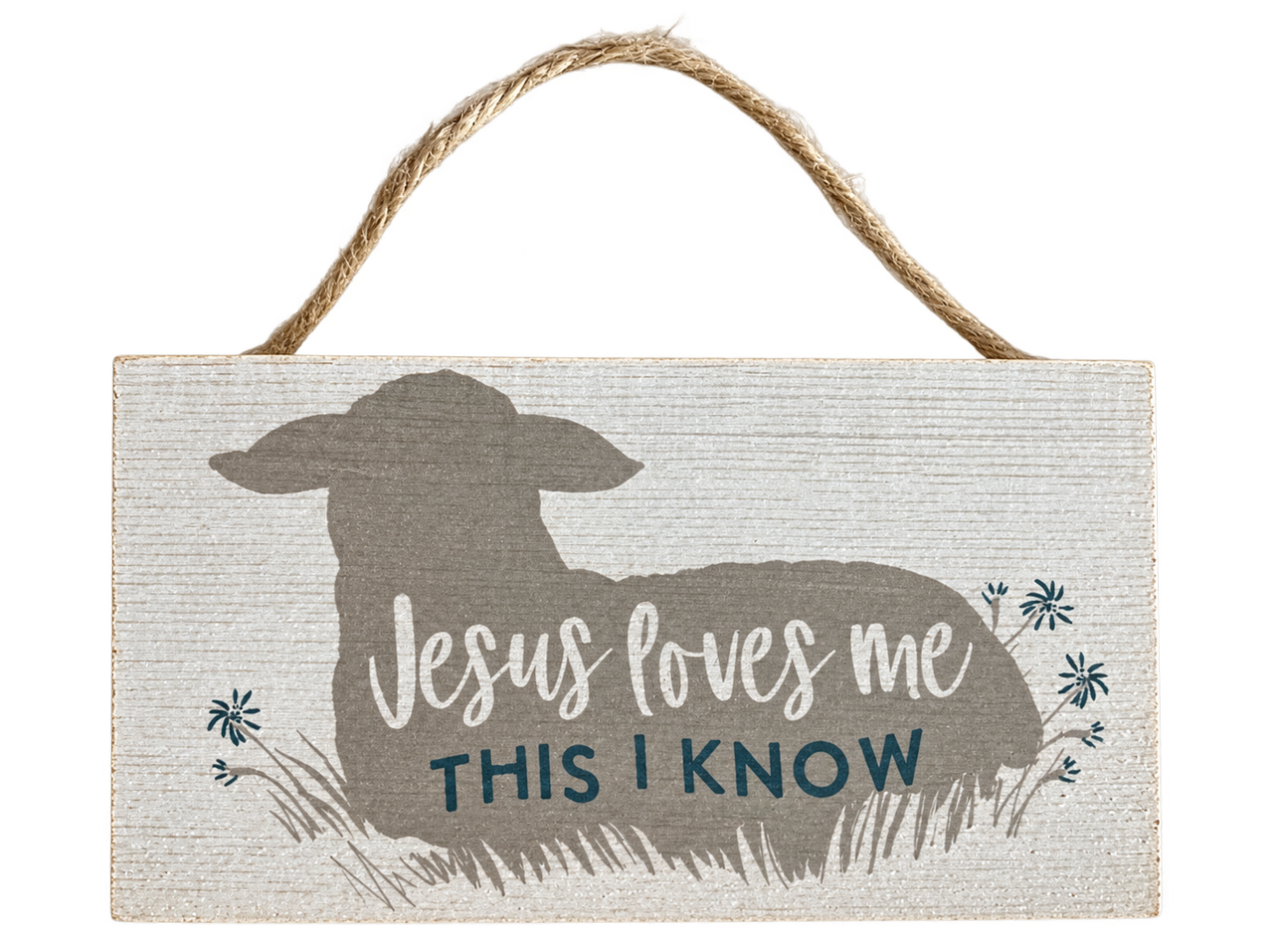 Mini Sign - Jesus Loves Me/Lamb