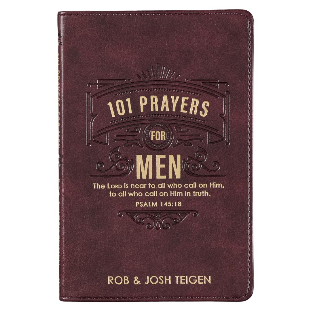 101 Prayers For Men Brown Faux Leather Gift Book