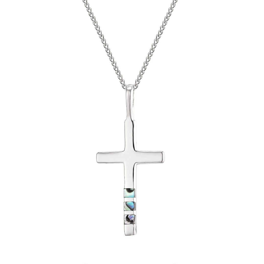 Cross Pendant Inlaid With Pauashell