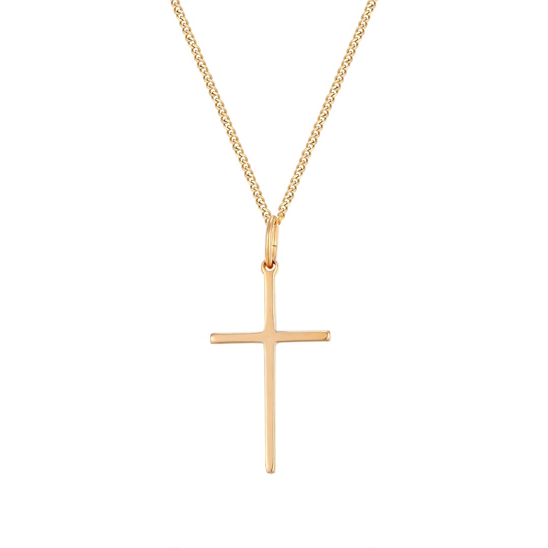 Delicate Plain Cross Pendant