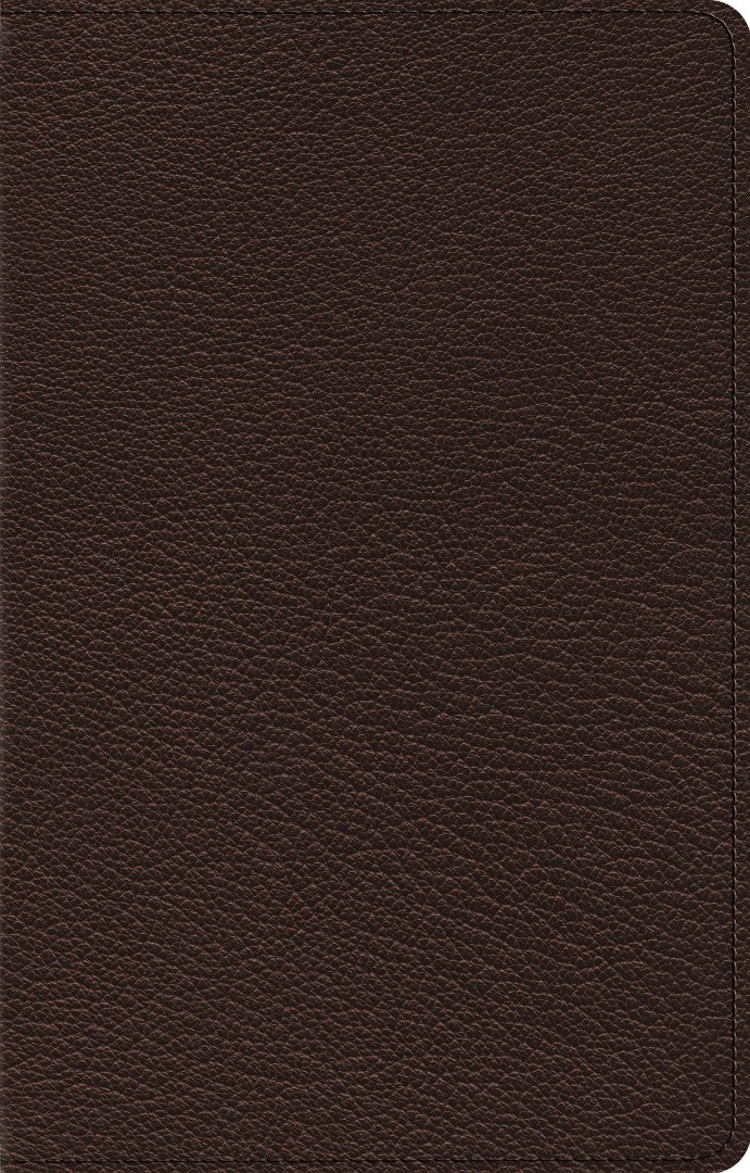 ESV Omega Thinline Reference Bible, Goatskin, Deep Brown