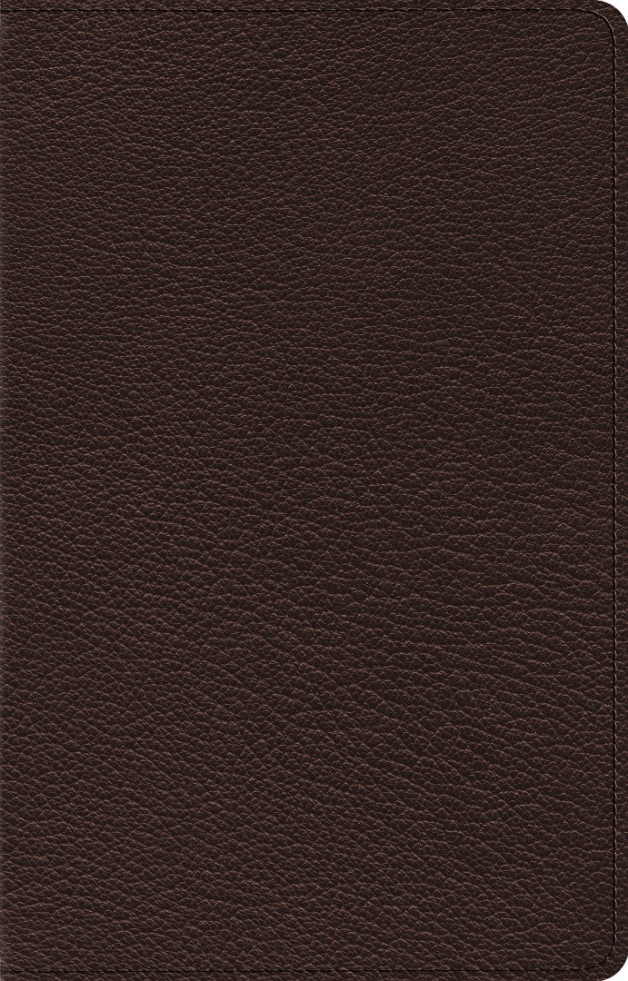 ESV Omega Thinline Reference Bible, Goatskin, Deep Brown