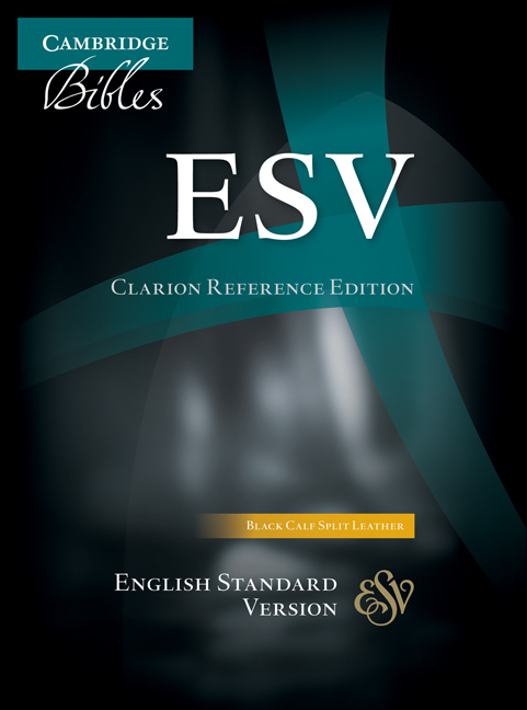 ESV Clarion Reference Edition Black Calf Split Leather