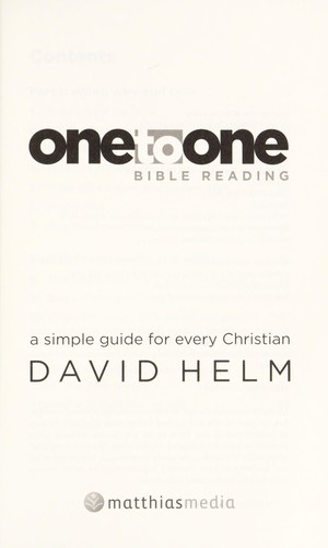One To One Bible Reading