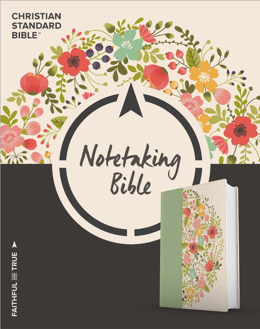 CSB Notetaking Bible, Sage Cloth Over Board