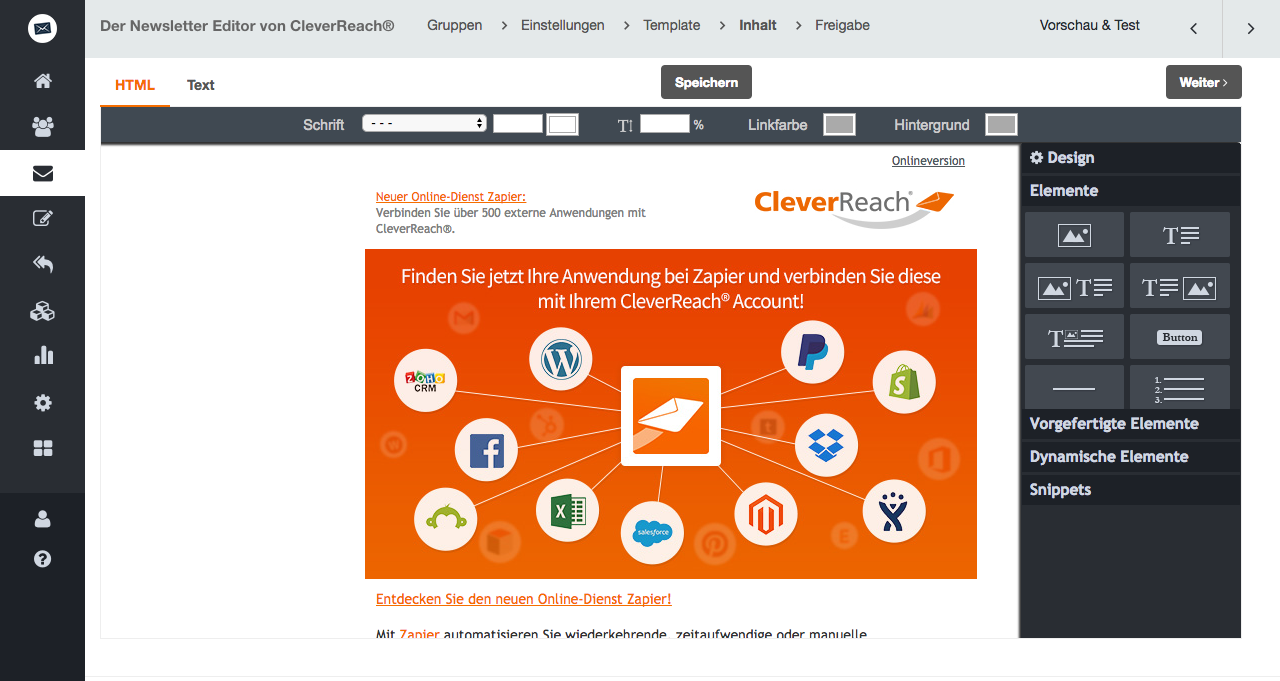 Der Newsletter Editor von CleverReach® - so geht's