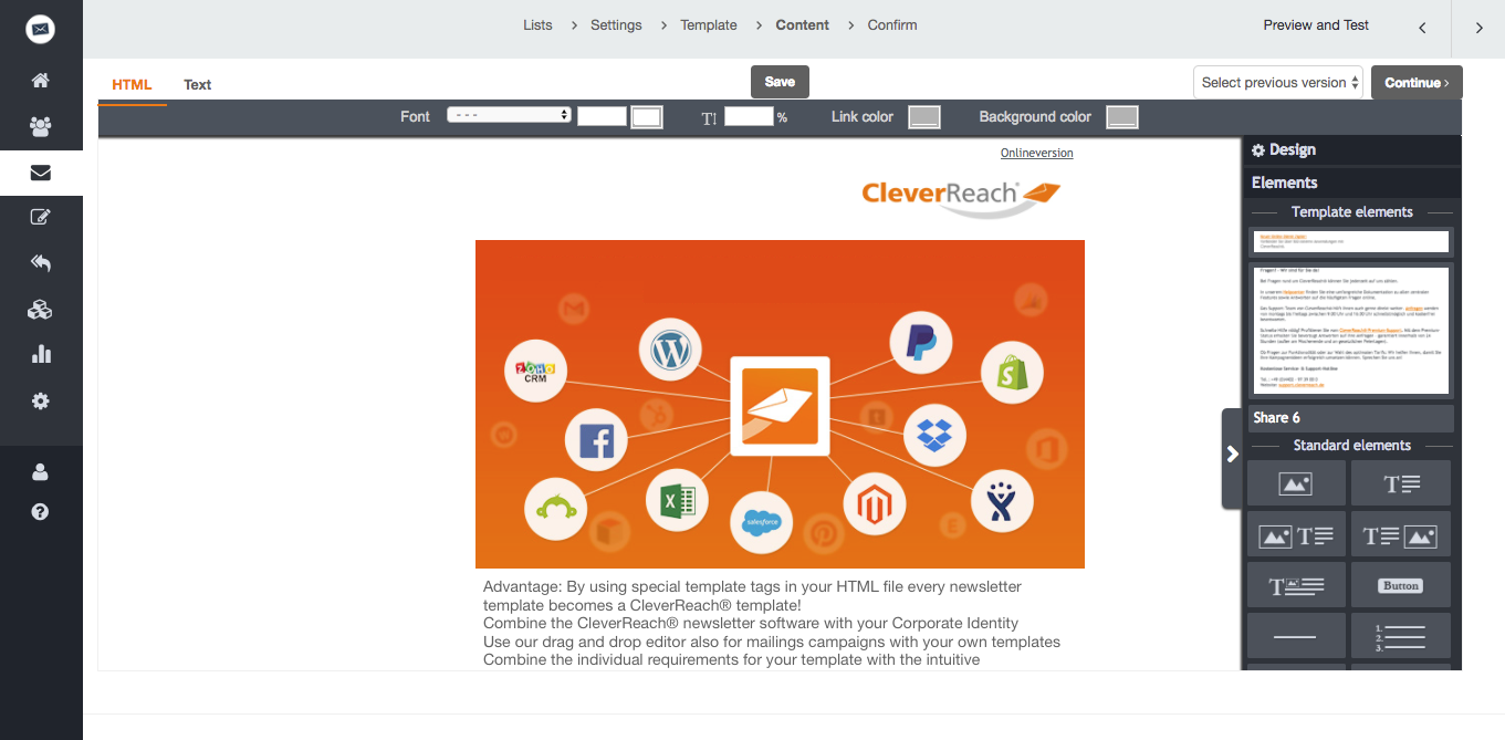 screenshot: Cleverreach®
