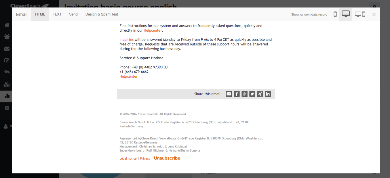screenshot: Always be on the safe side with our automatic unsubscribe managementscreenshot: Always be on the safe side with our automatic unsubscribe management