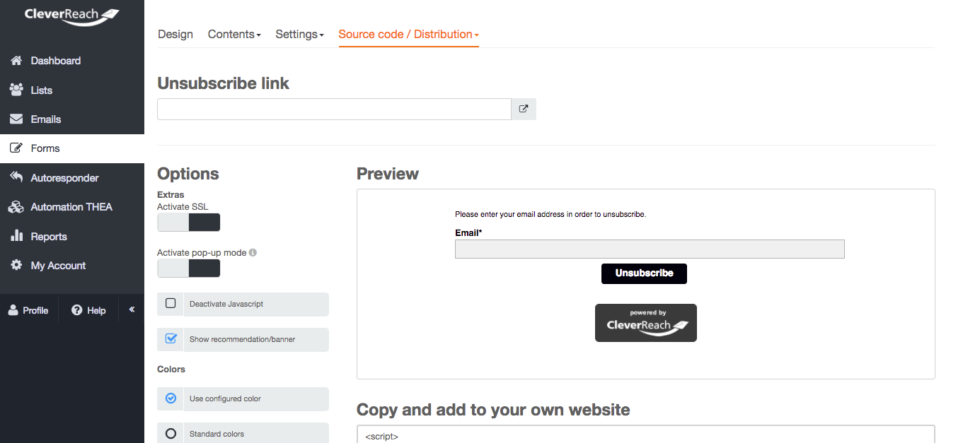 screenshot: Make unsubscribing as easy as possible