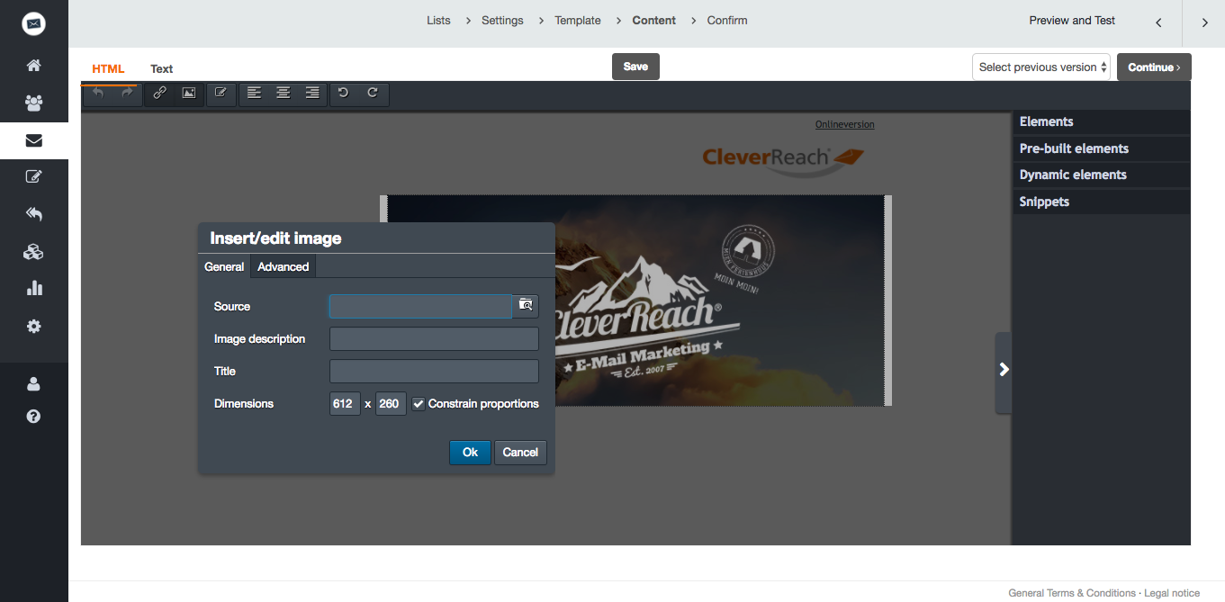 screenshot: Hit the image button in the upper panel