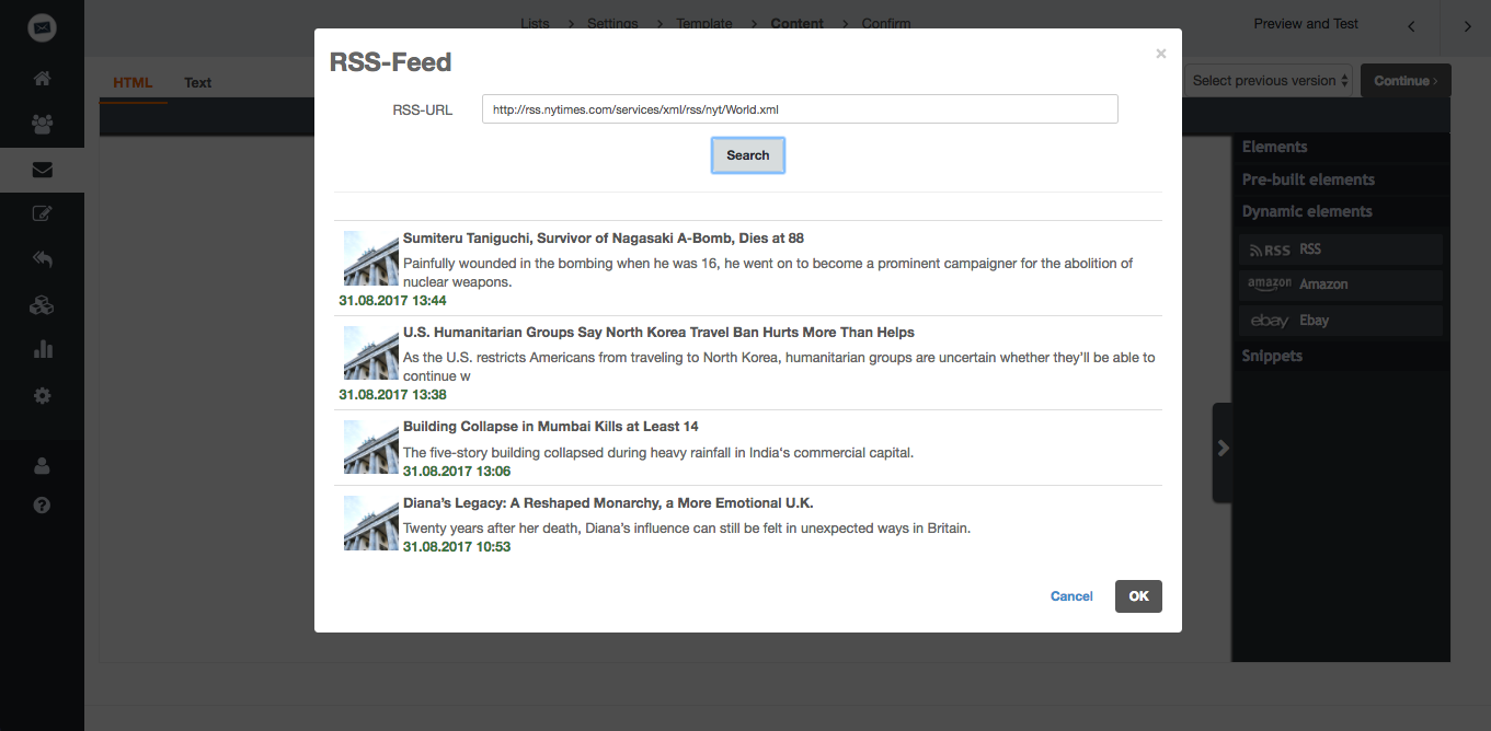 screenshot: What are RSS feeds?