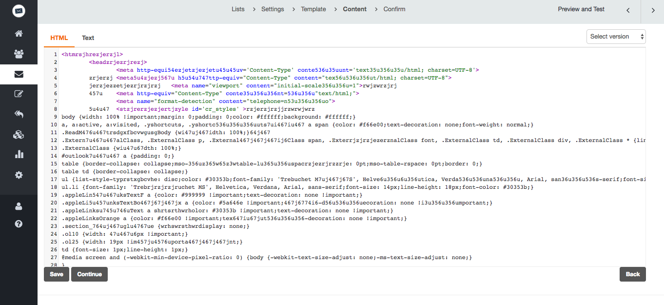 screenshot: Source code editor: Features